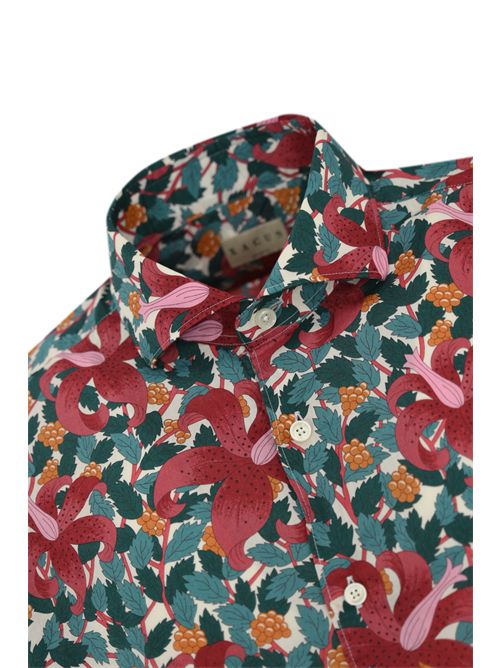 Camicia in cotone con stampa floreale Rosso/Verde Xacus | 81527 722ML003